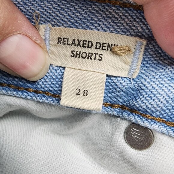 Madewell Shorts Womens 28 Light Wash Stretch High Rise Relaxed Denim Jean *GUC* - Picture 11 of 13